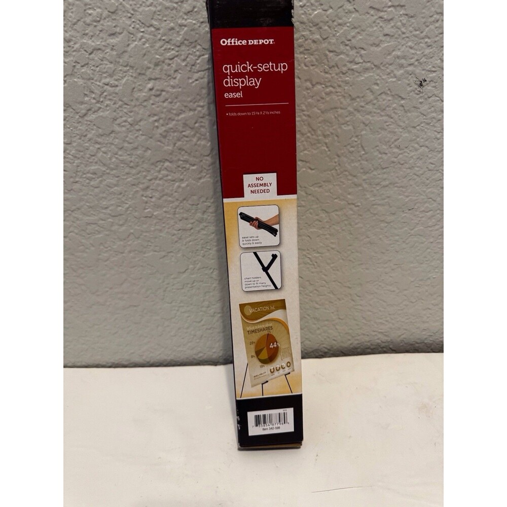 Office Depot Quick-Setup Display Easel (Max Height: 61.5”) Black Metal